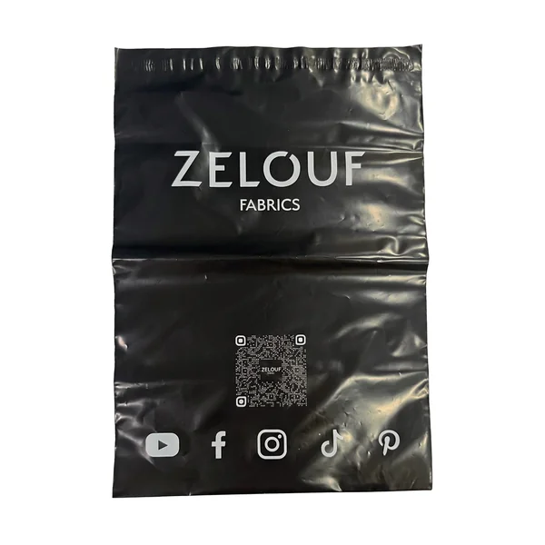 Zelouf Fabrics — completed custom printed poly mailers by Mailers HQ